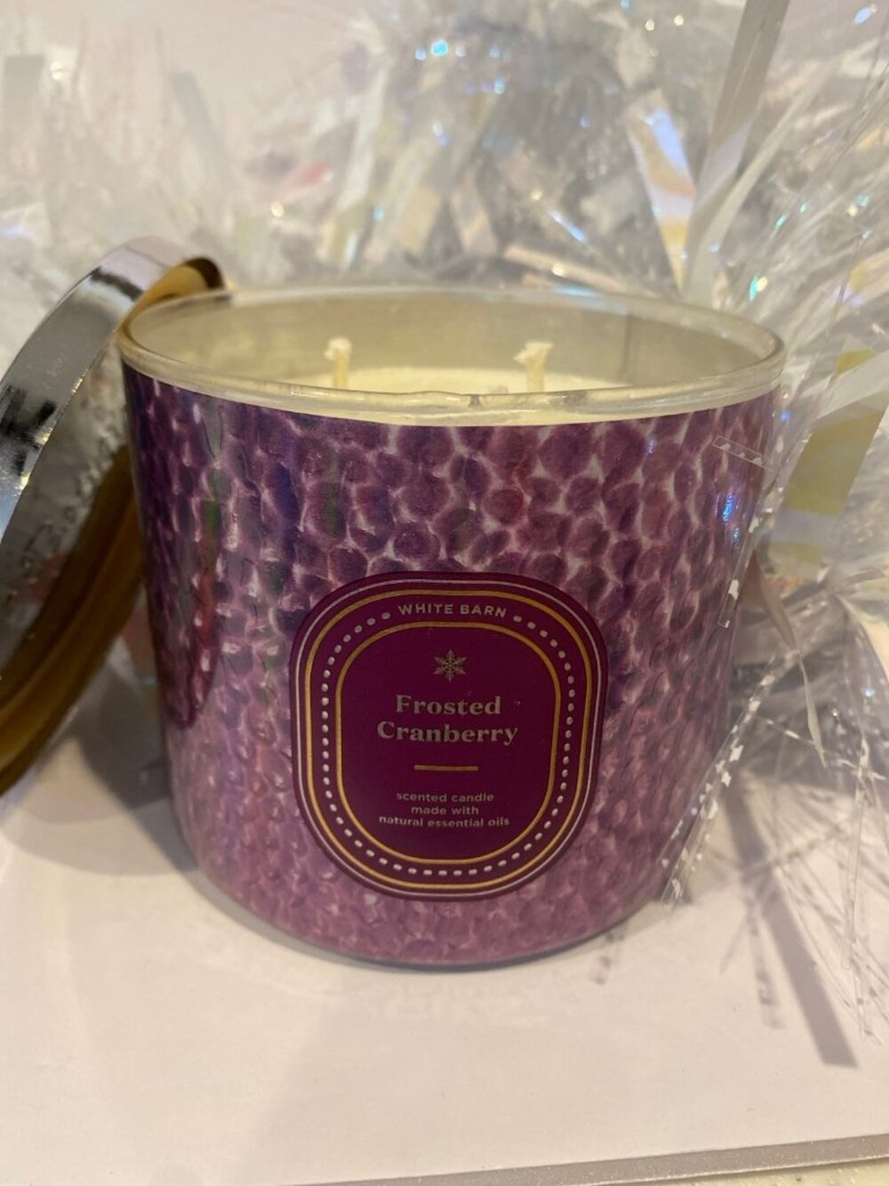 “Frosted Cranberry” Bath & Body Works NEW 3 Wick Candle